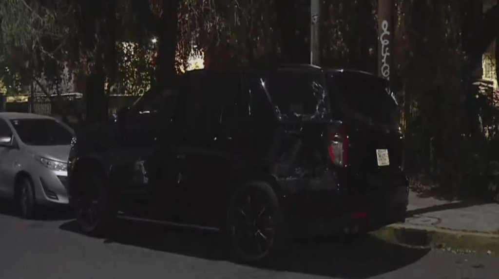 camioneta blindada con placas de Chiapas