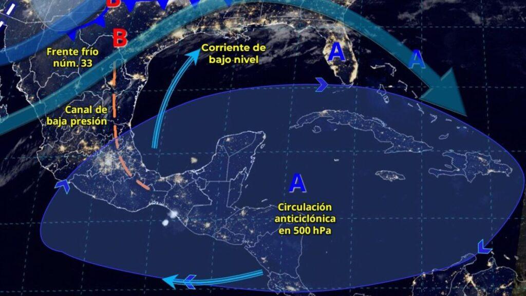 Frente Frío 33 en México: Lluvias, Vientos y Descenso de Temperatura