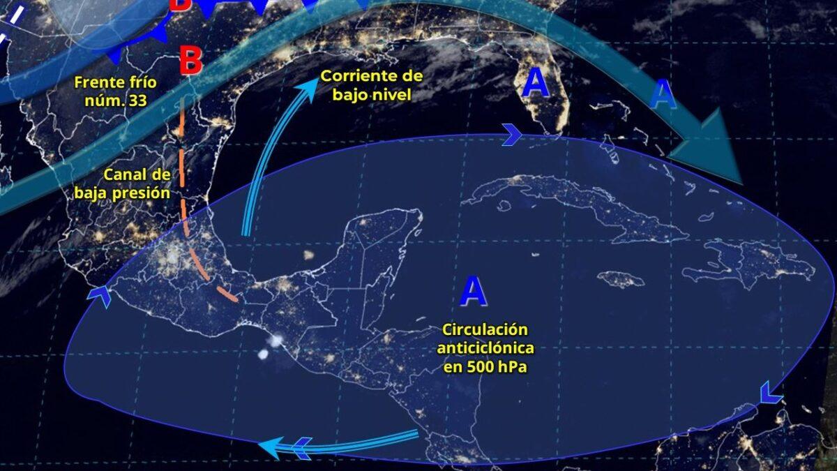 Frente Frío 33 en México: Lluvias, Vientos y Descenso de Temperatura
