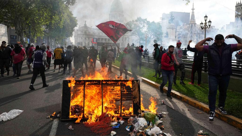 Protesta de jubilados en Argentina