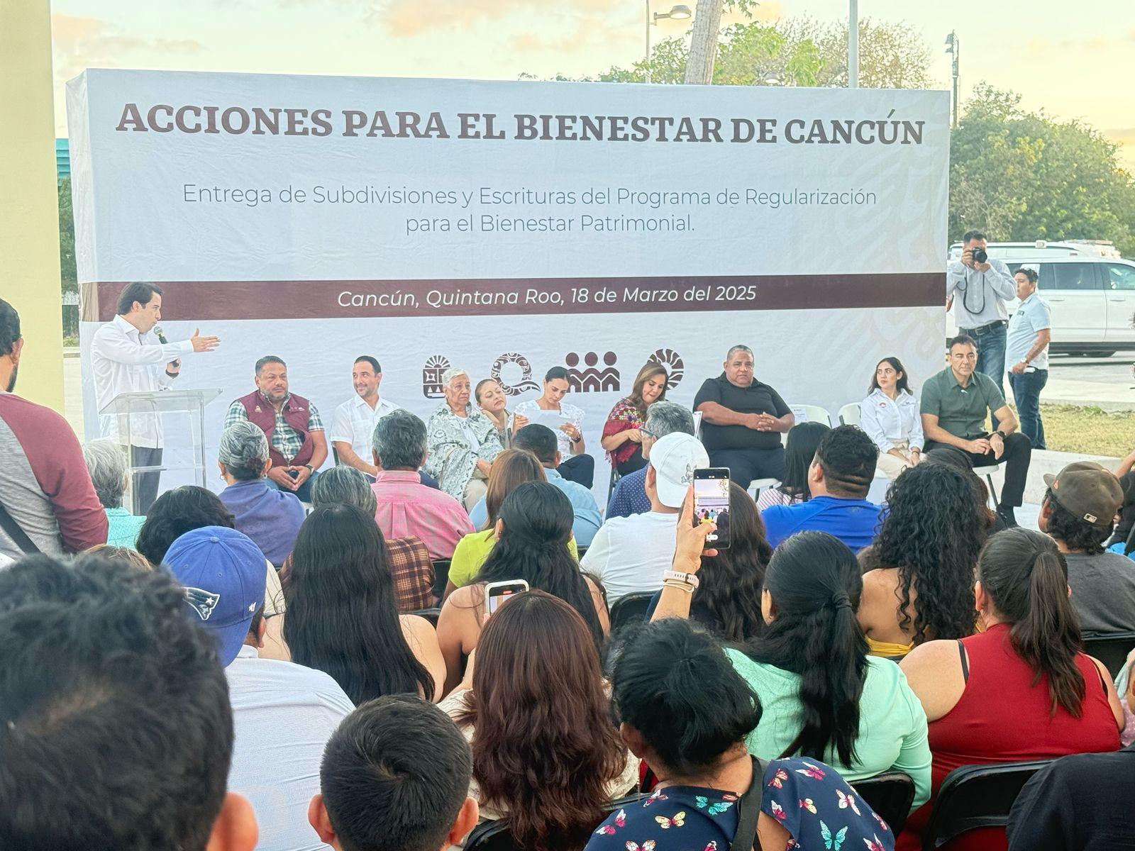 Mara Lezama hace justicia social a familias de colonias irregulares en Benito Juárez con la entrega de 100 escrituras