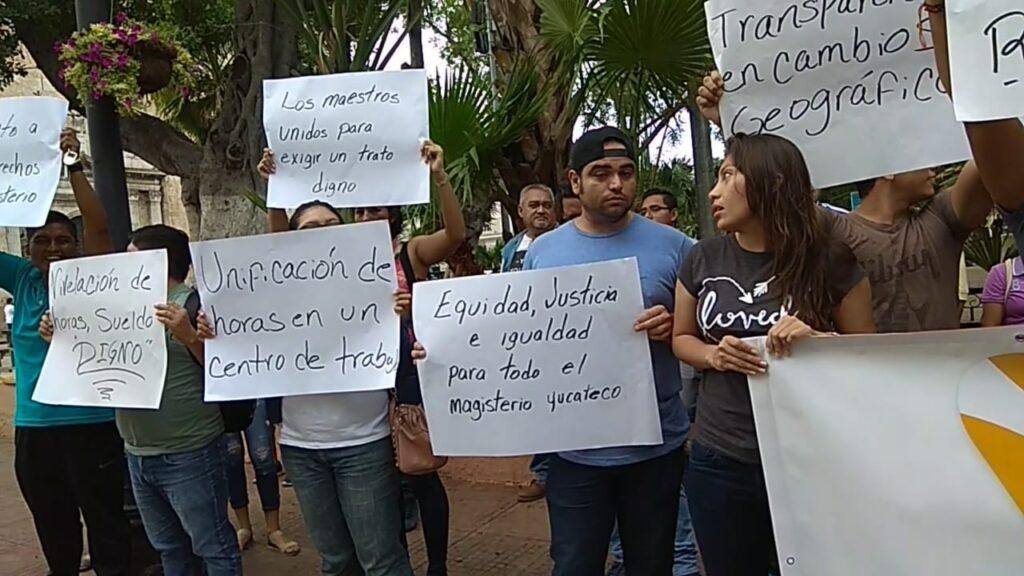 Gobierno de Yucatán protege el orden público ante protesta magisterial