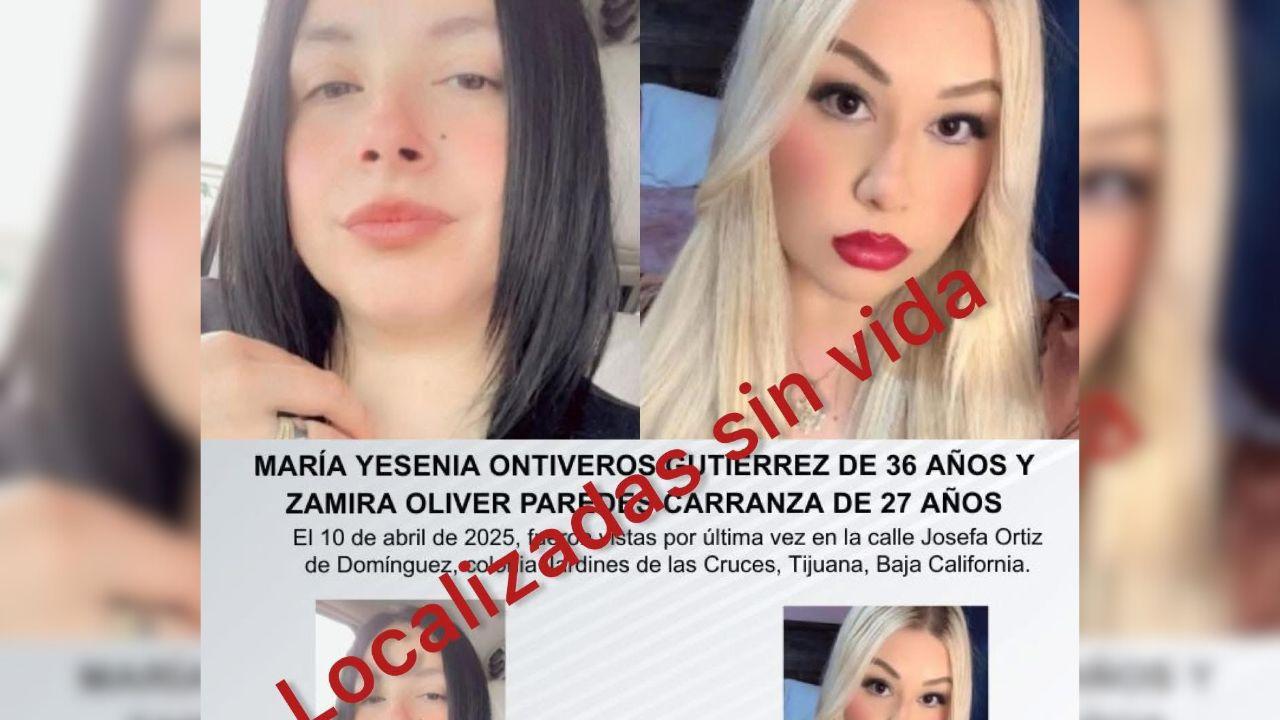 Hallan sin vida a Yesenia y Zamira en Tijuana: su hija rompe el silencio