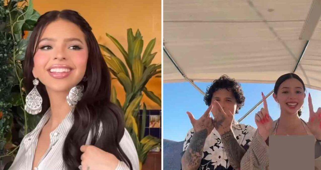 Ángela Aguilar y Christian Nodal en TikTok
