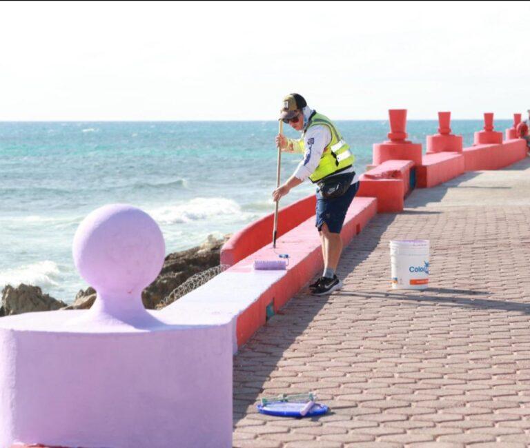 Isla Mujeres embellece sus calles para Semana Santa
