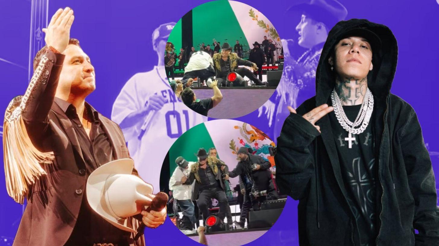 Santa Fe Klan tira a Julion Alvarez y su caida se vuelve viral