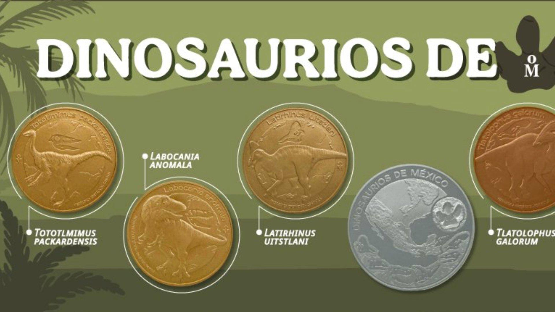 Dinosaurios de México: Medallas conmemorativas reviven especies extintas