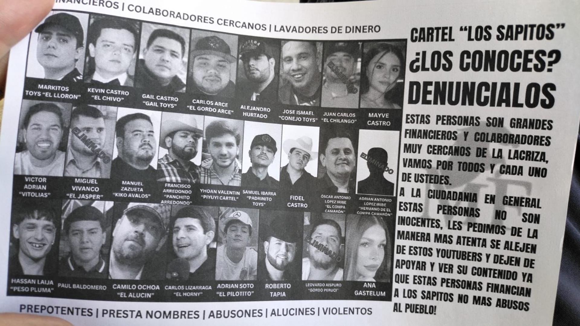 Influencers señalados por narco en Culiacán: ¿Silencio, exilio o muerte?