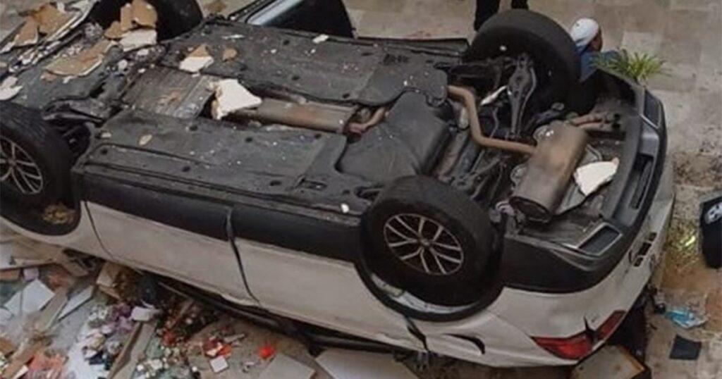 Camioneta voladora: ¡Intento fallido termina en choque y desmayo!