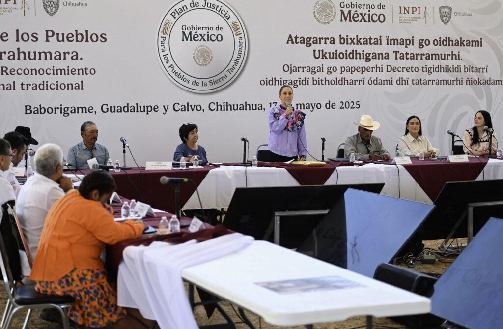 Claudia Sheinbaum impulsa Plan de Justicia en Sierra Tarahumara con restitución histórica de tierras