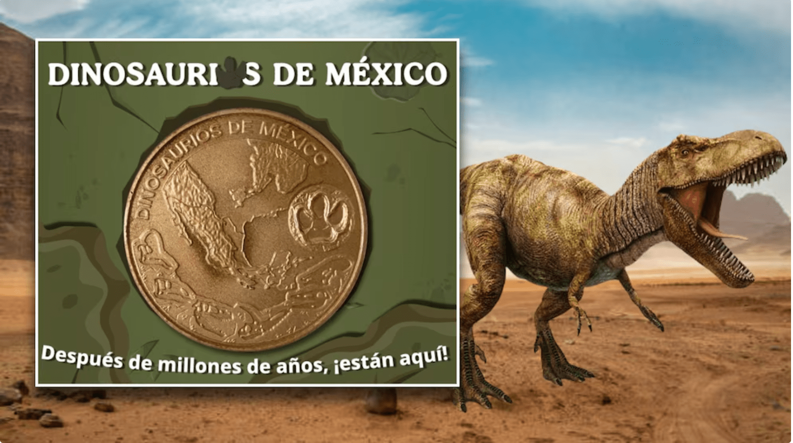 Dinosaurios de México: La colección de medallas que revive especies extintas