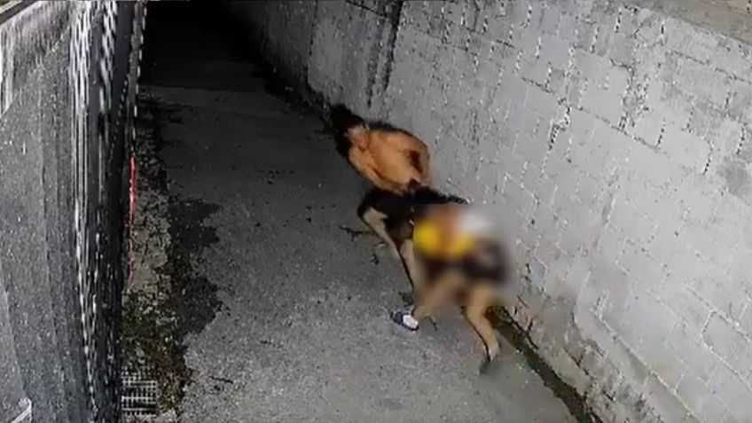 Hombre ataca brutalmente a mujer con su bebé en brazos en Venezuela