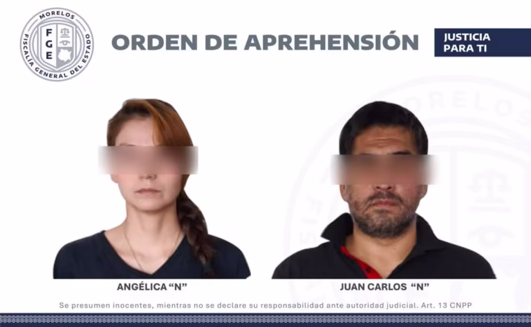 Angélica y Juan Carlos son detenidos por la muerte de Erik: la tragedia que sacude a Morelos