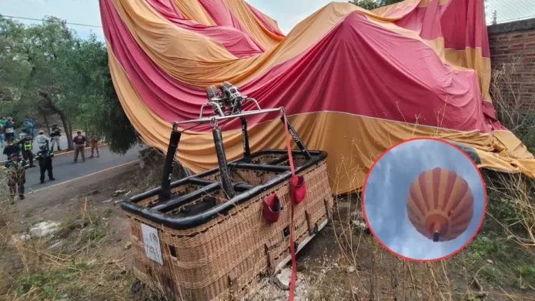 ragedia en el aire! Globo se desploma en Teotihuacán: 12 heridos