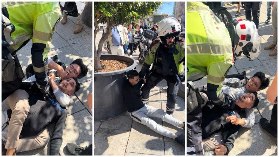 Robo frustrado: Turista chino somete a ladrón con llave en Barcelona