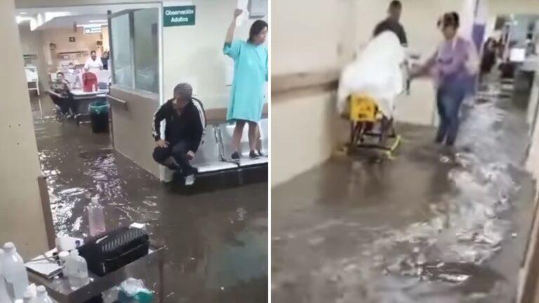 Clínica del IMSS devastada tras fuertes lluvias