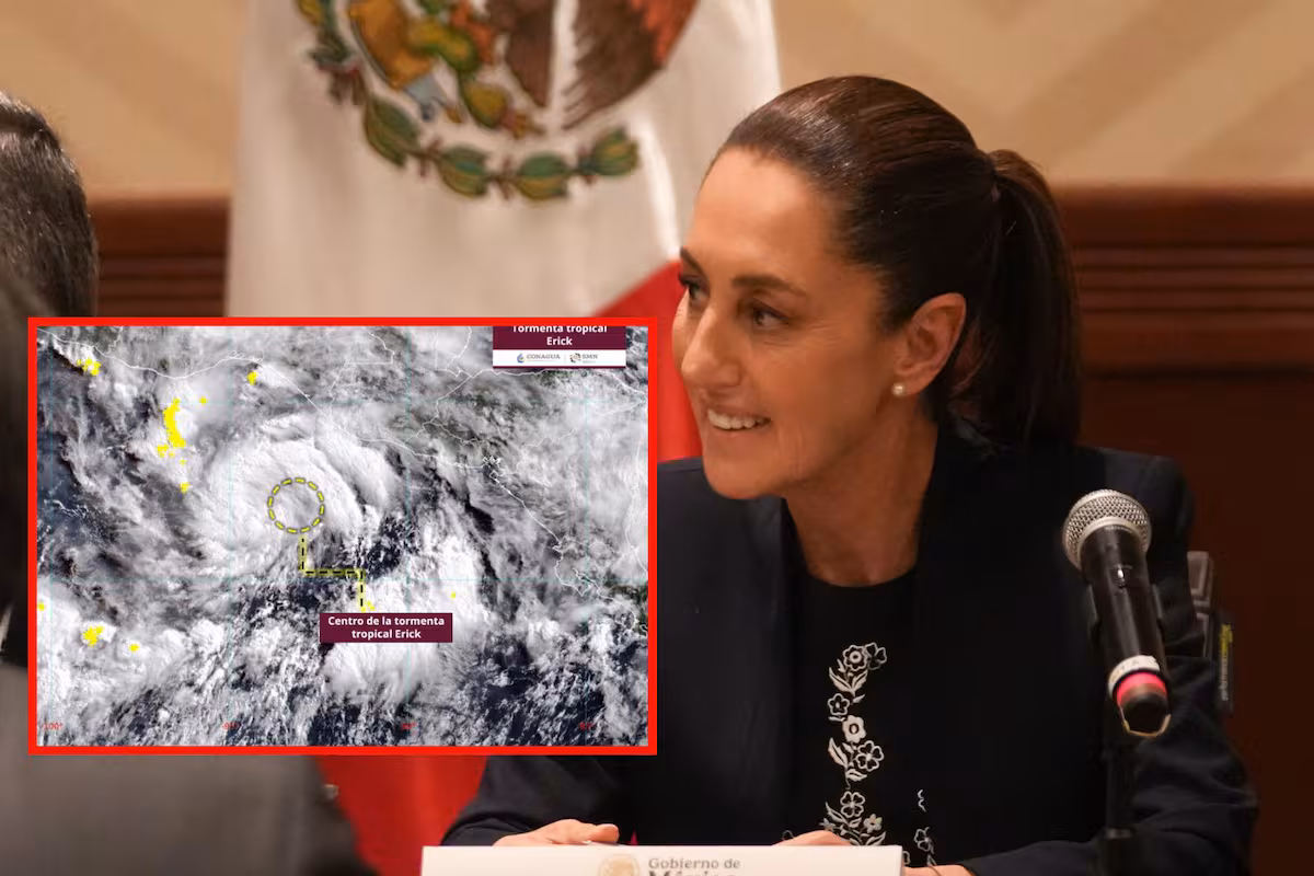 Tormenta tropical Erick: Alerta de la Presidenta Sheinbaum por huracán