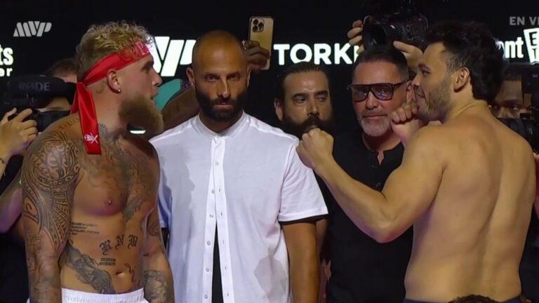 Julio César Chávez vs Jake Paul: Cara a cara en el pesaje