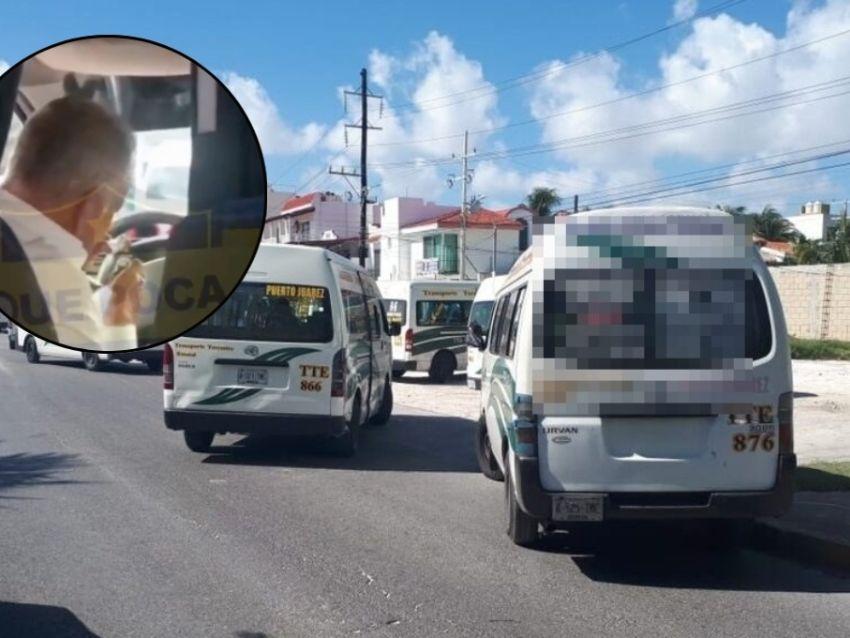 Chofer de combi consume sustancias en horario laboral