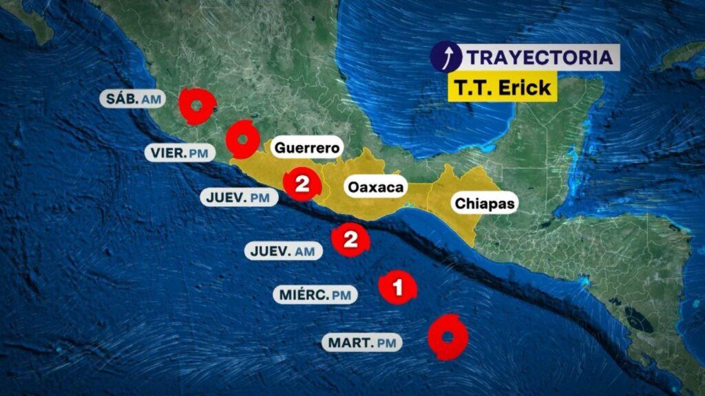 Huracán Erick prende alertas: Fecha clave y zonas afectadas