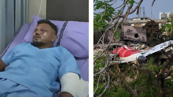 Único sobreviviente Air India carga ataúd de su hermano tras tragedia