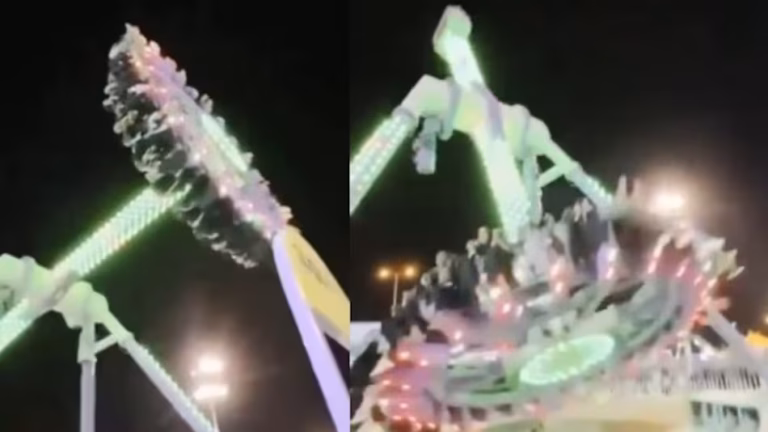 Juego mecánico se parte en Arabia Saudita: 23 heridos y video viral