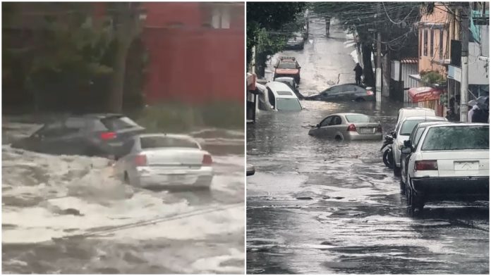 Caos vial: Granizada e inundaciones colapsan el sur de Ciudad de México
