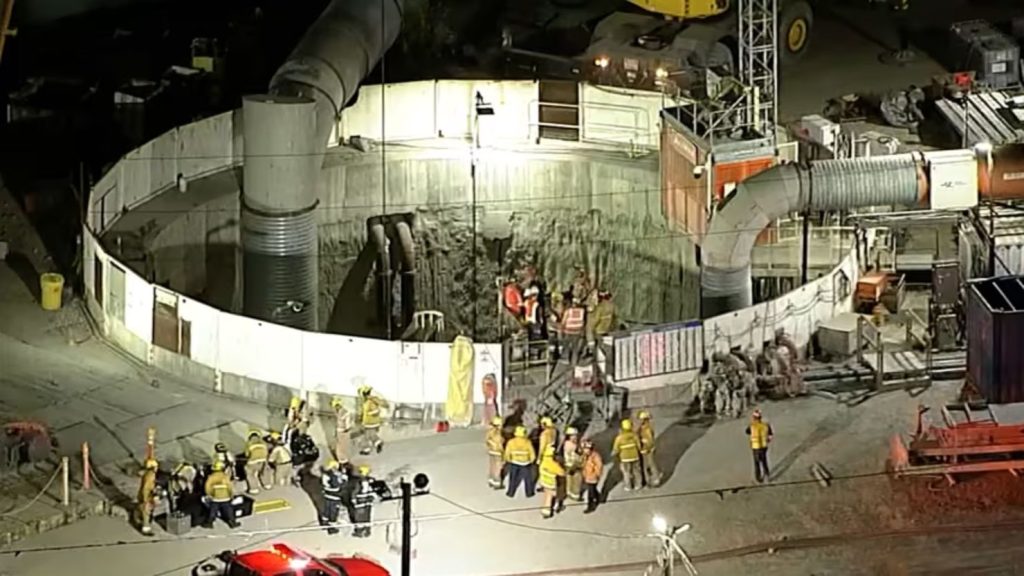 Colapsa túnel industrial en Wilmington, California; 15 trabajadores rescatados