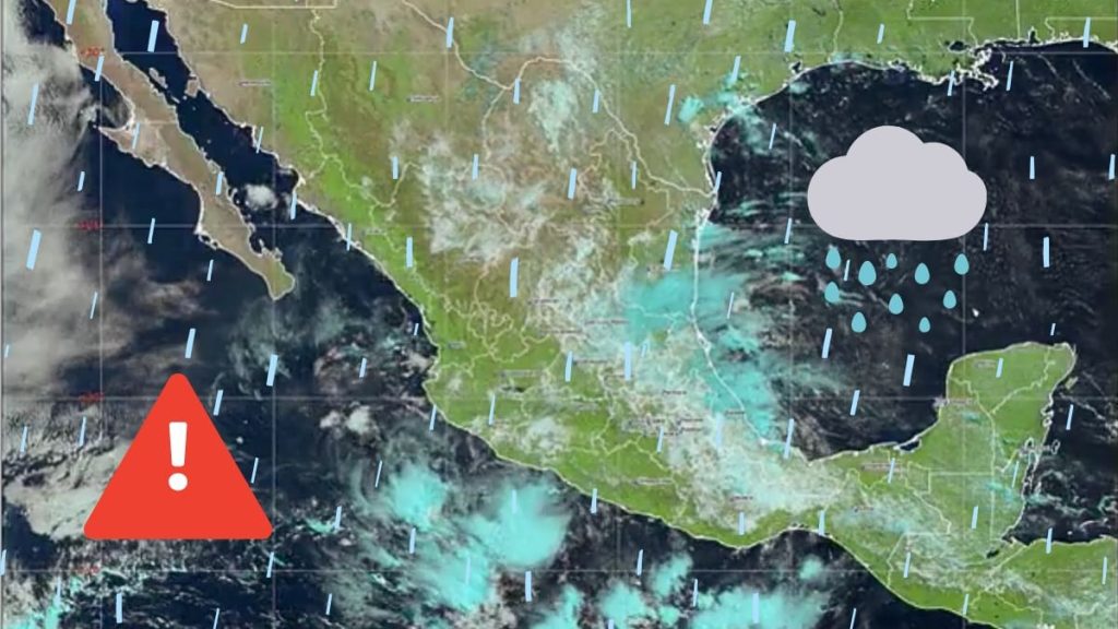 El monzón mexicano y la onda tropical 16 intensifican las lluvias hasta fin de mes