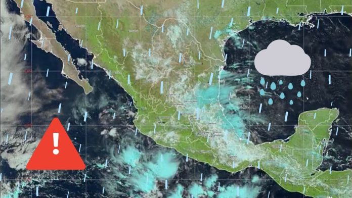 El monzón mexicano y la onda tropical 16 intensifican las lluvias hasta fin de mes