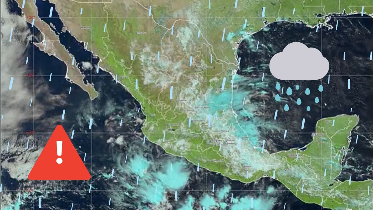 El monzón mexicano y la onda tropical 16 intensifican las lluvias hasta fin de mes