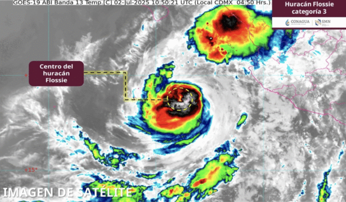 Huracán Flossie: Su trayectoria hoy y previsión Conagua Huracán Flossie: Su trayectoria hoy y previsión Conagua