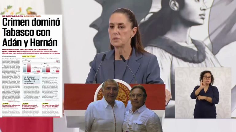 Sheinbaum exige FGR esclarezca vínculo de Adán Augusto con La Barredora