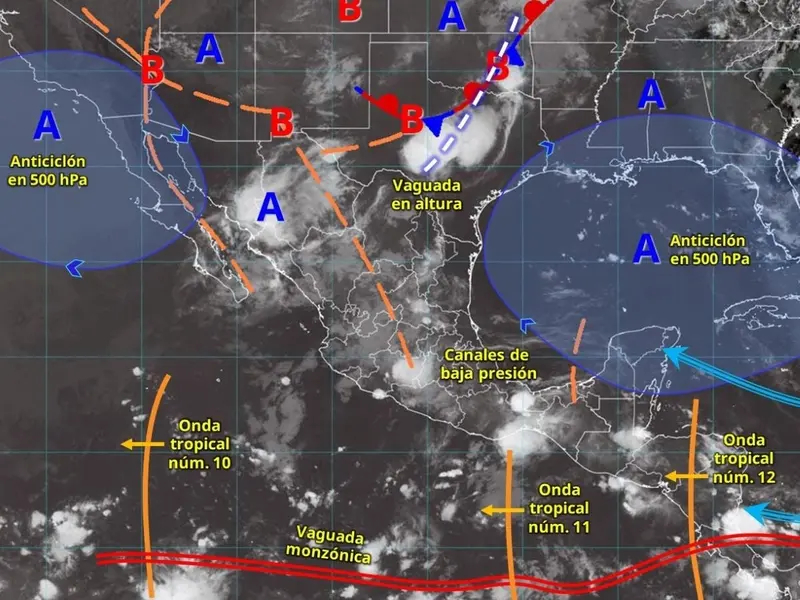 Monzón Mexicano y Onda Tropical 13: Lluvias Torrenciales en México