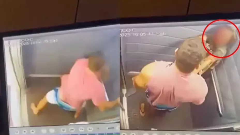 Exjugador Igor Cabral agrede brutalmente a su novia en ascensor de brasil