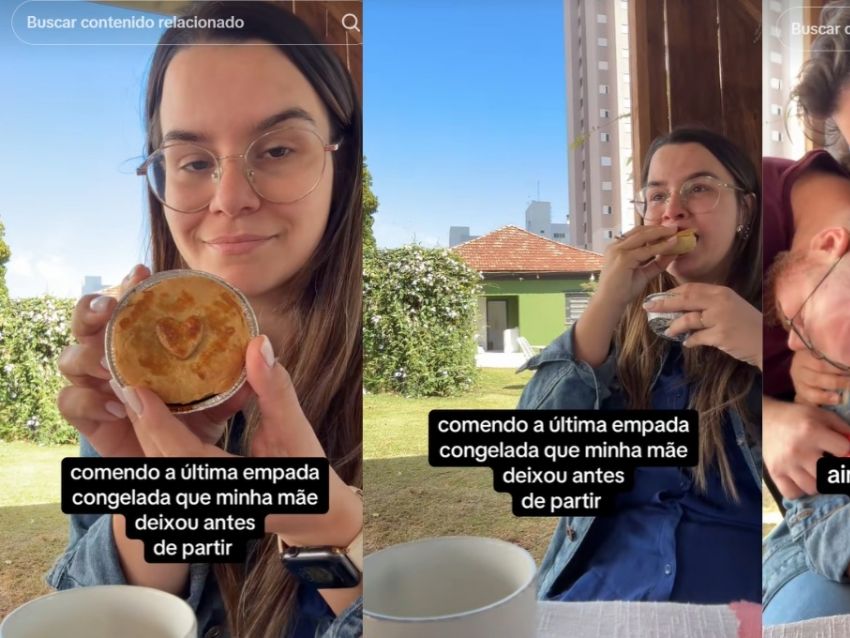 Joven se hace viral al probar la última tarta de su mamá fallecida