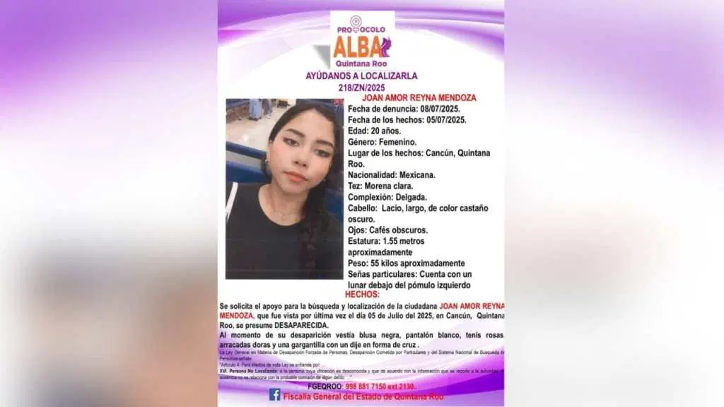 Joven desaparece en Zapopan tras viaje por trabajo desde Cancún