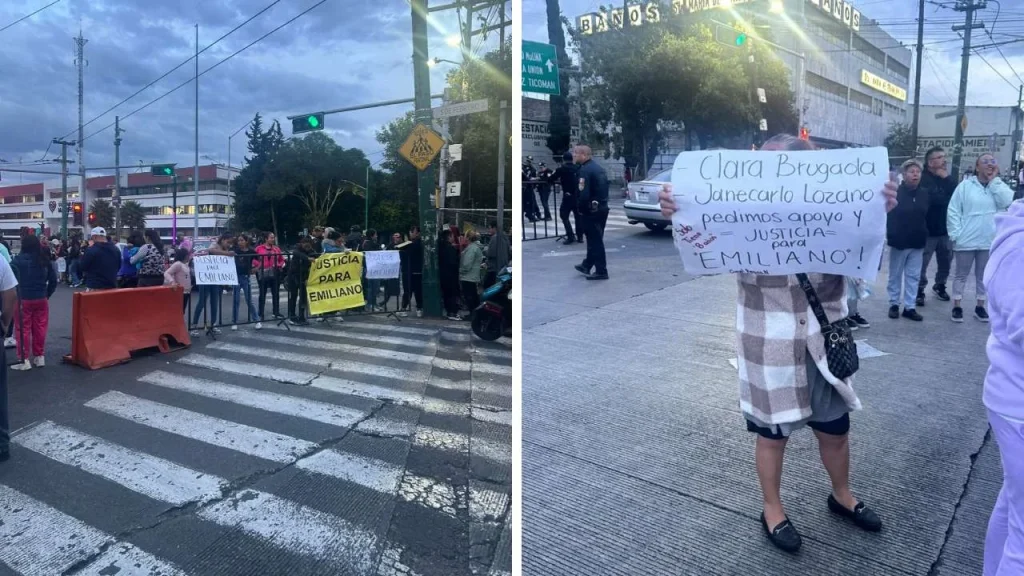 Bloqueo en calle Sullivan exige justicia para Emiliano, niño atropellado en CDMX