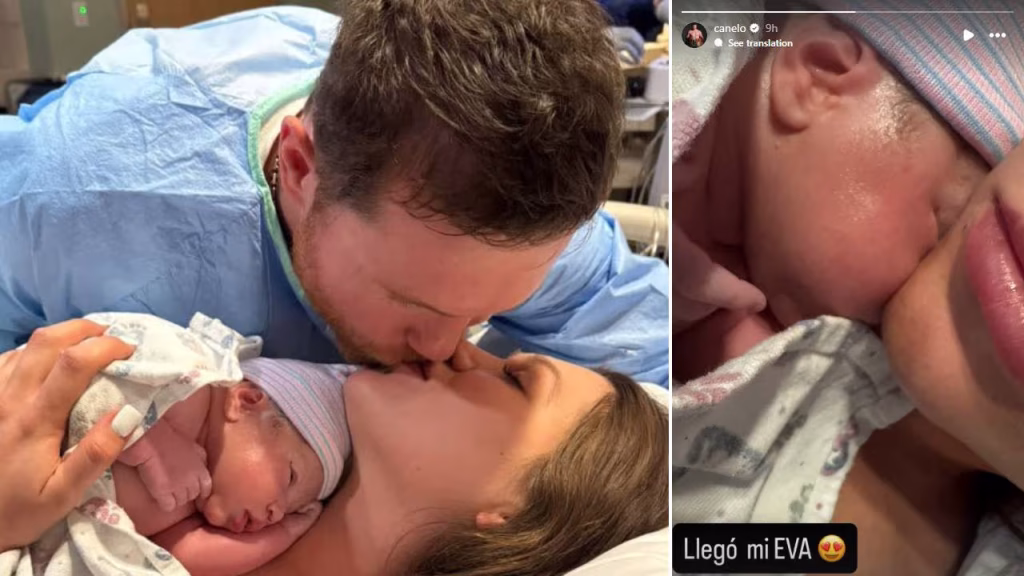 Canelo Álvarez celebra el nacimiento de su hija eva victoria