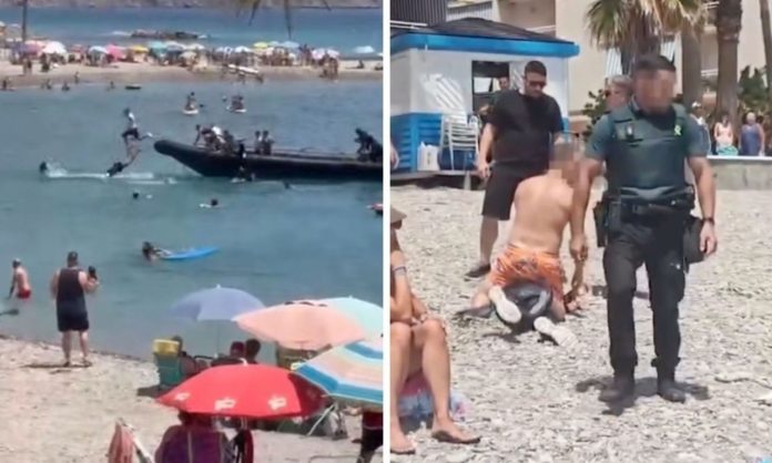 Desembarco de inmigrantes en Granada desata persecución de bañistas