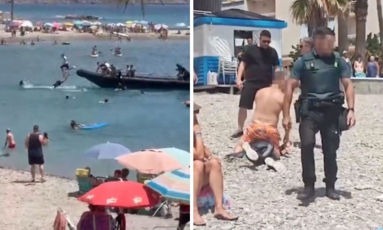 Desembarco de inmigrantes en Granada desata persecución de bañistas