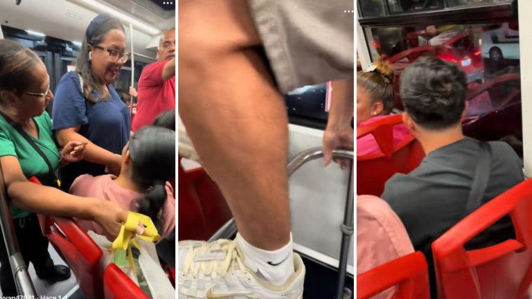 "Lord metrobús": Joven ocupa dos asientos y genera debate viral