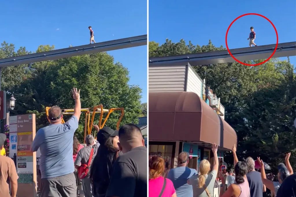 Angustia en Hersheypark: Niño deambula 30 metros sobre la vía del monorraíl