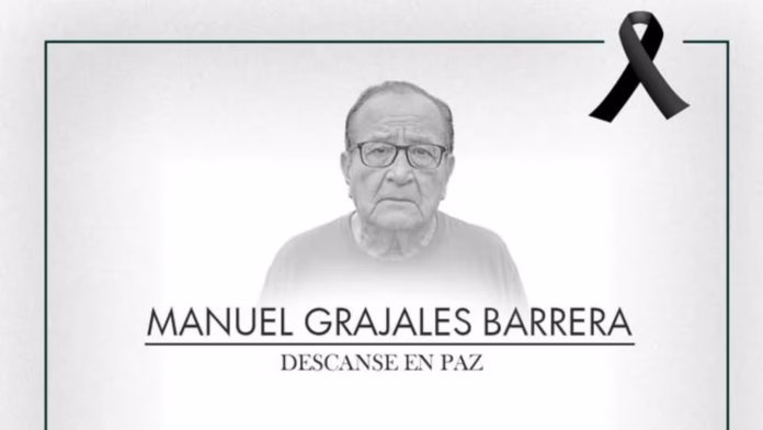Manuel Grajales Barrera, empresario hotelero de 90 años, fue hallado muerto en Candelaria, Campeche, tras 4 días secuestrado. La Fiscalía ya investiga. Manuel Grajales Barrera, empresario hotelero de 90 años, fue hallado muerto en Candelaria, Campeche, tras 4 días secuestrado. La Fiscalía ya investiga.