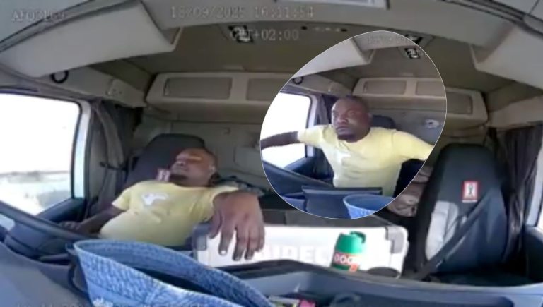 Camionero se duerme al volante y vuelca en Zimbabue: Video