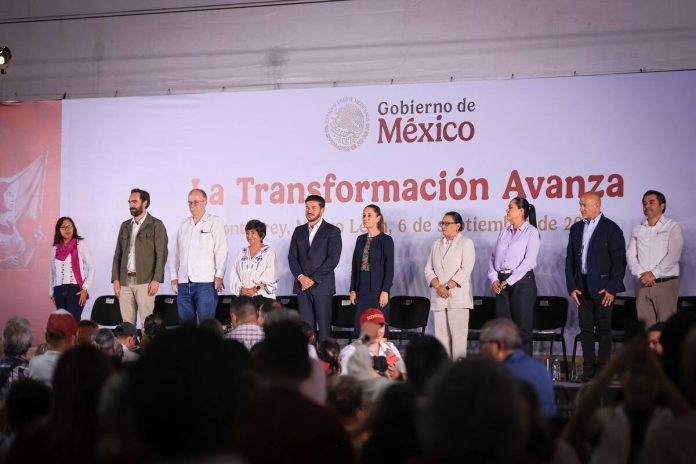 Claudia Sheinbaum anuncia el tren Saltillo-Nuevo Laredo y destaca avances sociales Claudia Sheinbaum anuncia el tren Saltillo-Nuevo Laredo y destaca avances sociales