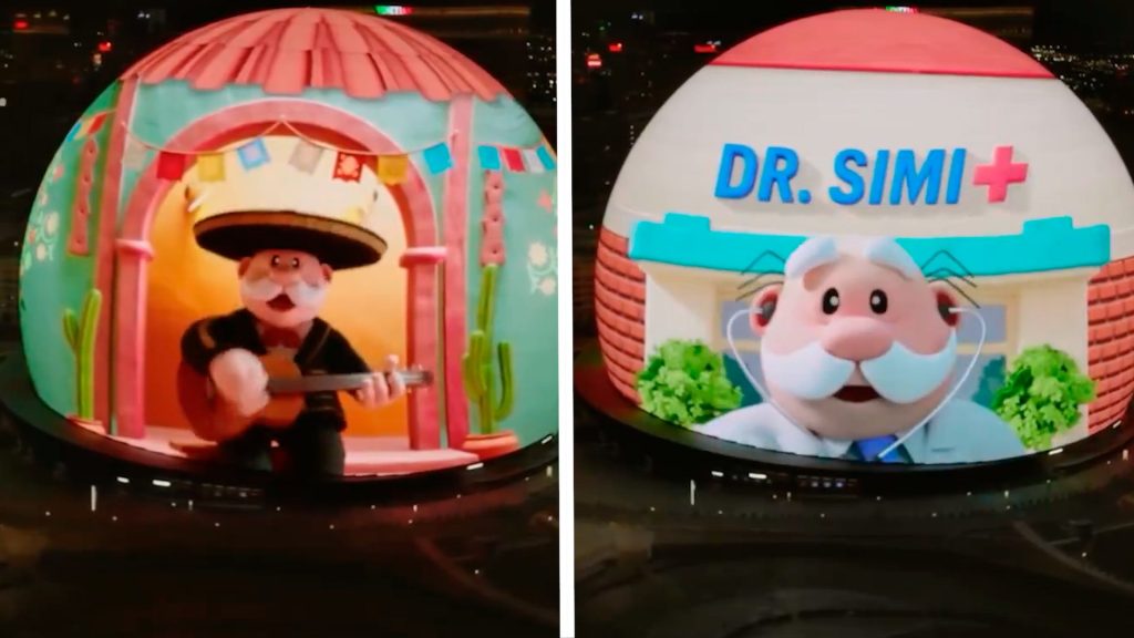 Dr. Simi ilumina Sphere de Las Vegas en festejo patrio