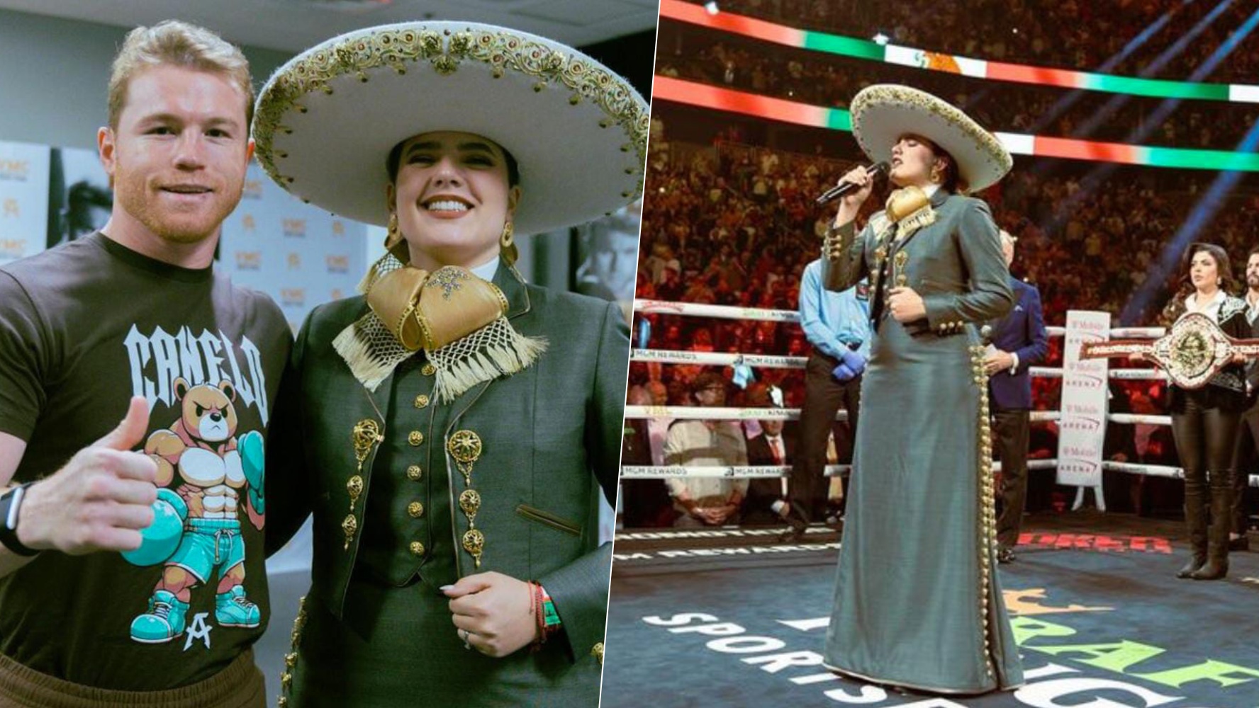Fey canta el himno a canelo en privado y lo llama ‘campeón’ tras histórica derrota