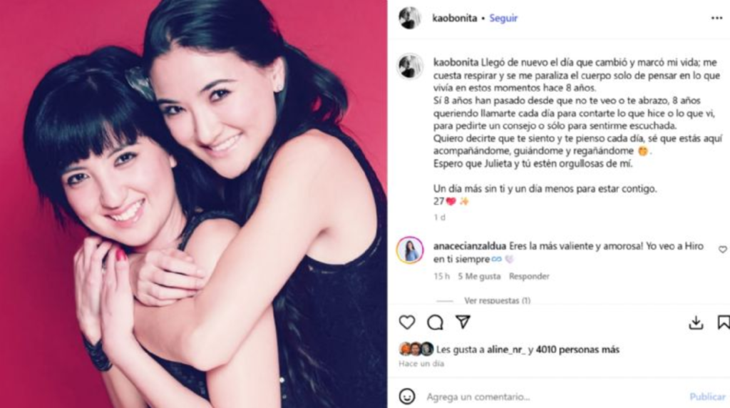 Hiromi: Emotivo mensaje de su hermana en octavo aniversario luctuoso
