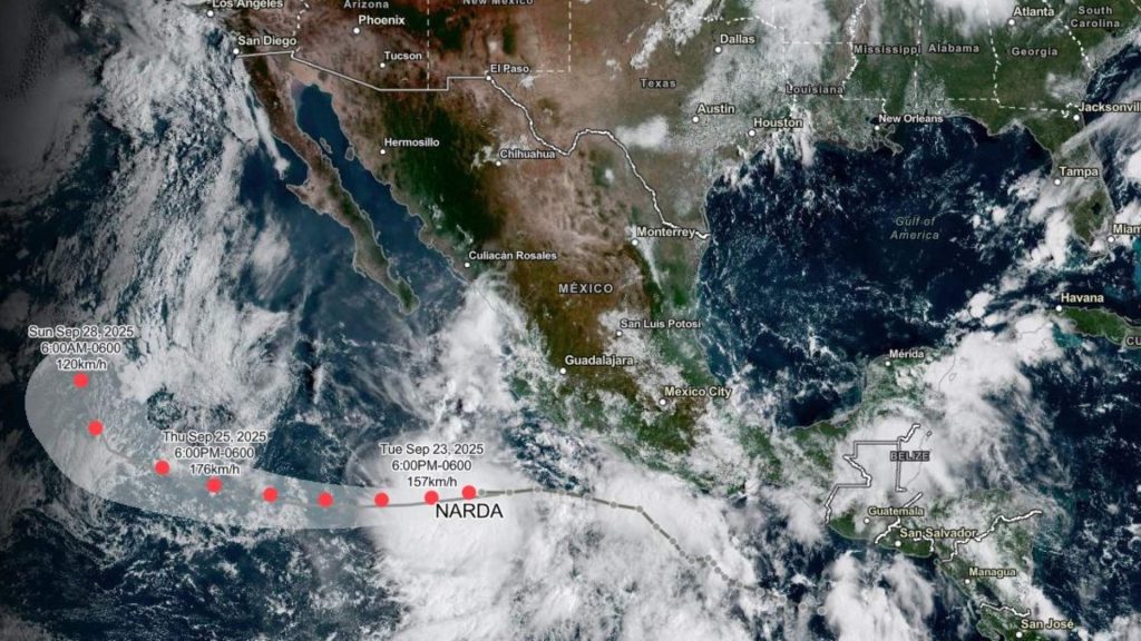 Huracán Narda categoría 1: Estados en alerta máxima